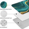 thumbnail image 5 of Teal Gold Marble Pattern Bathroom Rugs Sets 3 Piece,Toilet Cover Set,Absorbent Non Slip Bathroom Mats Sets with U-Shaped Contour Rug Toilet Rug Set, 5 of 5
