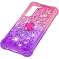 thumbnail image 6 of Case for Samsung Galaxy S22 Plus with Magnetic Ring Kickstand, Gradient Quicksand Glitter Flowing Liquid Floating Cute Phone Case Clear TPU Cover for Samsung Galaxy S22 Plus JB Pink Mauve, 6 of 14