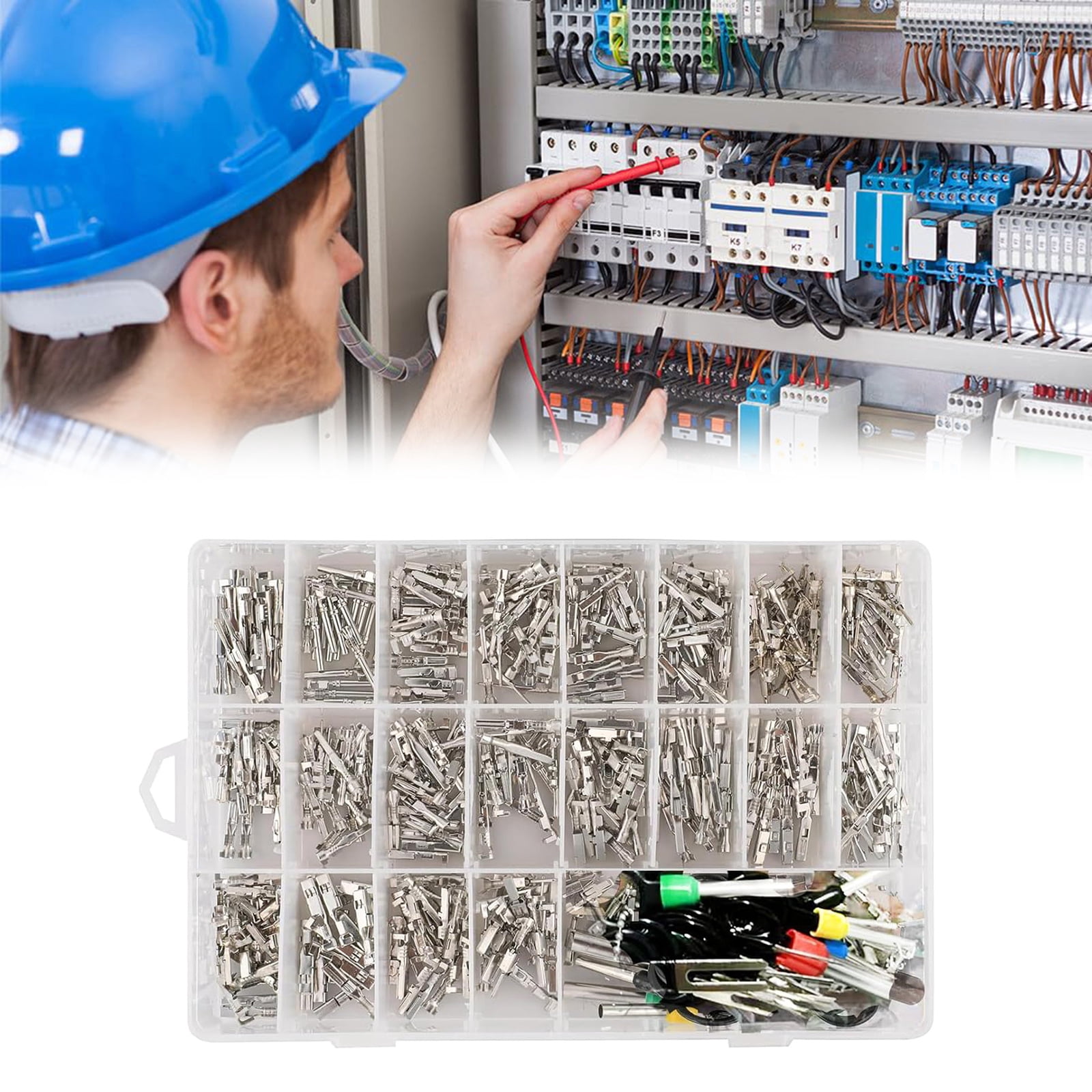 Comprehensive Car Wiring Connector set Multiple Size Male Female crimps Pins Wire Terminals set for Electrical Repairs