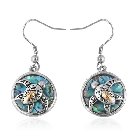 Oxidized Butterfly Earrings Womens Abalone Shell Black Oxidized/Crystal Hematite 925 Sterling Silver/Stainless Steel Dangle Drop Earrings(Turtle/Butterfly/Tortoise/Kitty) ()
