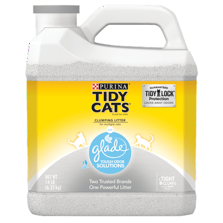 Purina Tidy Cats Clumping Cat Litter, Glade Clear Springs Multi Cat Litter - 14 lb. (Best Low Tracking Cat Litter)