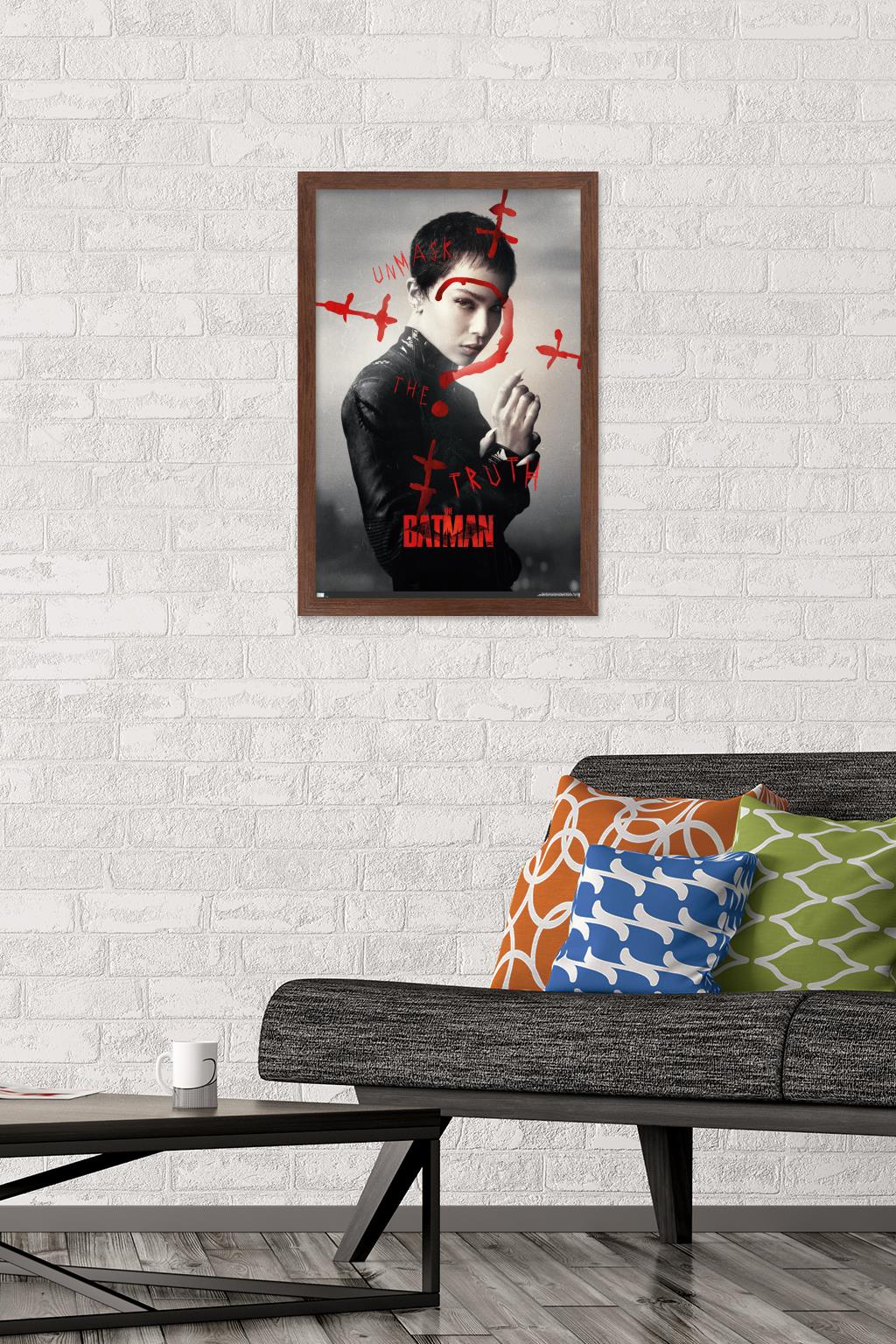 DC Comics Movie The Batman - Selina Kyle A.K.A. Catwoman One Sheet Wall Poster, 14.725" x 22.375" Framed