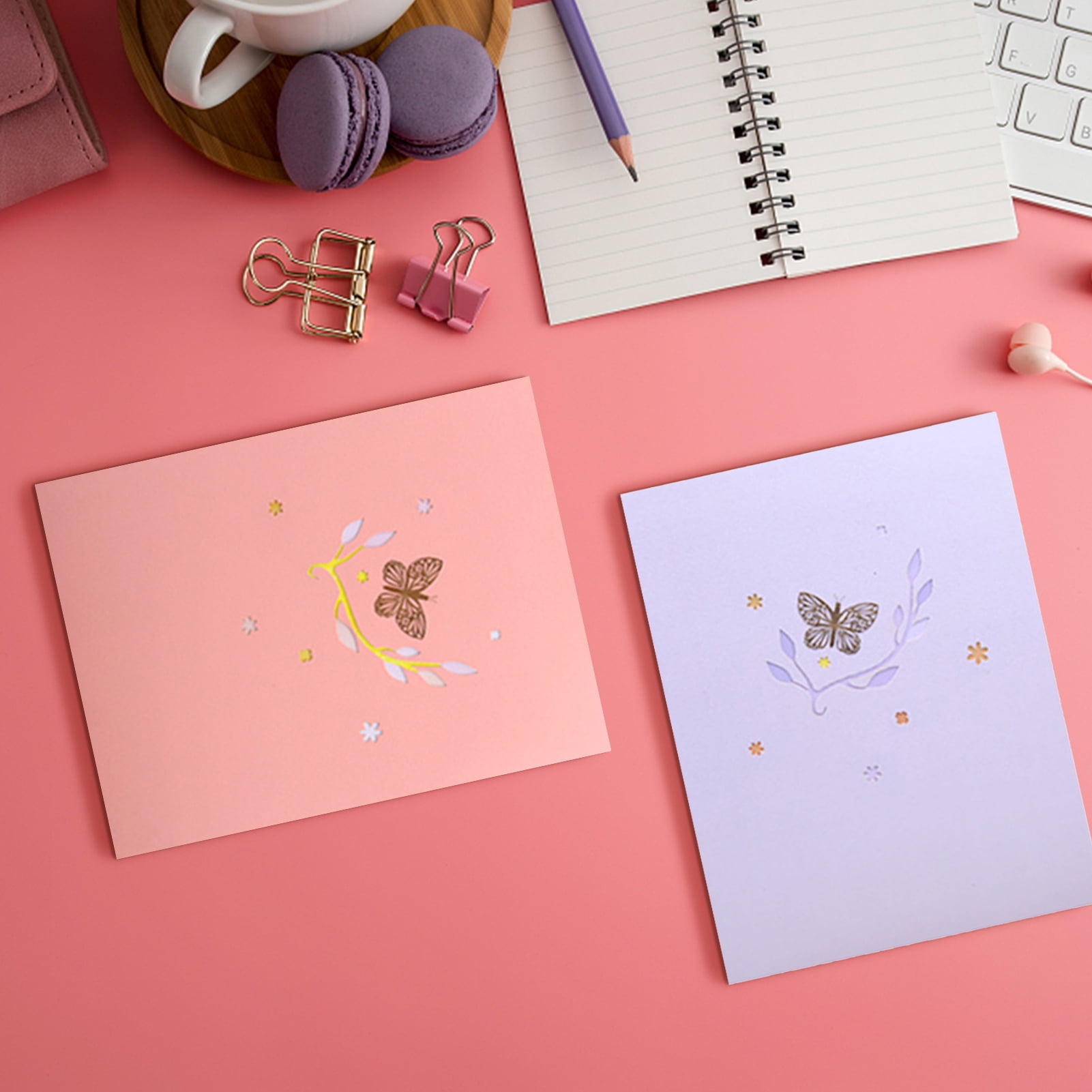 PTSPLLMY Butterflies Pop Up Card, 3D Popup Greeting Cards, for Mothers Day, Spring, Fathers Day, Graduation, Birthday, Wedding, Anniversary, Thank You, Get Well, All Occasion