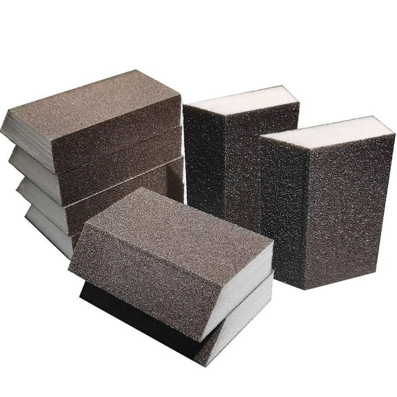 40Pcs Sanding Sponge Grinding Sandpaper Angled Foam Block Pads 40 60 80 120 Grit