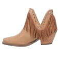 thumbnail image 3 of Dingo Womens Fine N' Dandy Fringe Studded Snip Toe Cowboy  Ankle Boots, 3 of 5