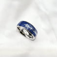 thumbnail image 4 of 8mm Blue Titanium Steel Mens Ring Men Wedding Band Man Ring, 4 of 6
