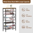 thumbnail image 4 of Zapatero MILEFA de metal y madera de 8 niveles, 27,8 x 10,8 x 133 cm, 4 of 9