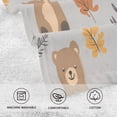 thumbnail image 5 of Yayeee 100% Cotton Hand Towels for Bathroom 16" x 28" Kitchen Towel, Brown Cartoon Bears, 5 of 7