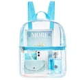 thumbnail image 3 of Genreen Stadium Approved Clear Mini Backpack 11.5H x 5W x 9.5L Cold-Resistant Transparent PVC Backpack with Work, Security Travel & Stadium (Sky Blue), 3 of 7