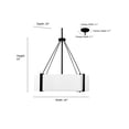 thumbnail image 6 of 28203-MB/WH Millennium Lighting Telfar - 3 Light Pendant-23 Inch Tall and 24 Inch Wide-Matte Black/White Finish, 6 of 7