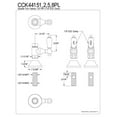 thumbnail image 3 of Kingston Brass CCK44158PL Straight Stop Shut Off Valve, Satin Nickel, 3 of 3