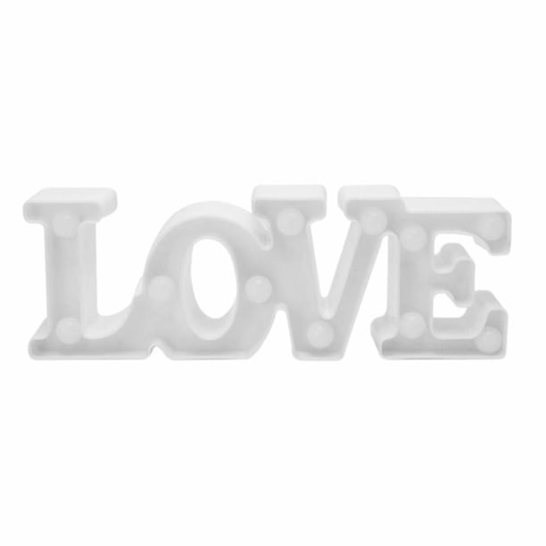 AMOR romántico LED Luz de noche Boda Fiesta Fiesta Decoración para el hogar Lámpara (Blanco Lamparas Tmvgtek Para estrenar