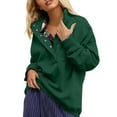 thumbnail image 4 of Multicolor Hoodies for Women Sweatshirt for Women Oversized Casual Long Sleeve Button Neck Pullover Tops Fashion Outfits Clothes Women Fall Clothes, 4 of 4