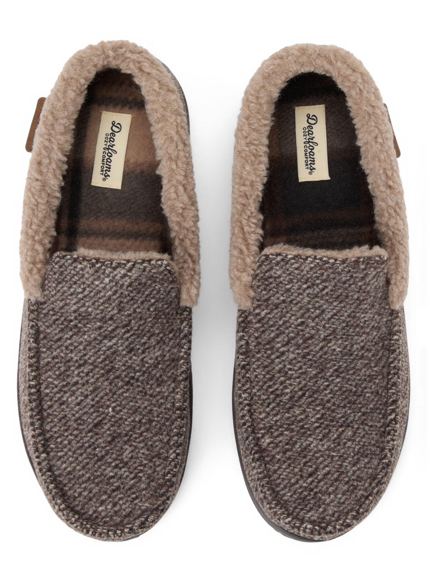 Dearfoams Cozy Comfort Men's Cozy Moccasin Slippers