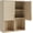 Light Oak, variant on Besiter Fluted Bathroom Wall Cabinet, 23"x 29" Wall Mounted Medicine Cabinet with 2 Doors & Adjustable Shelves, Over The Toilet Storage Cabinet for Laundry Rroom, Kitchen & Living Room, Light Oak