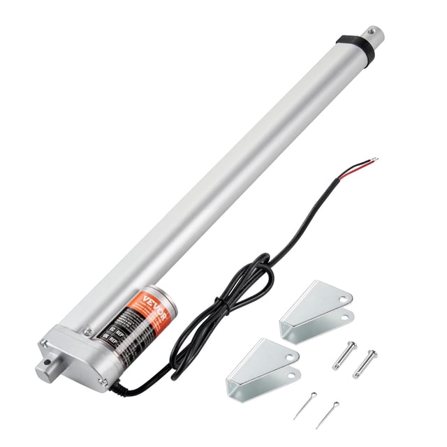 Actuador lineal VEVOR 12V 400 mm con carga 1500N y velocidad de 150 mm/s