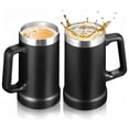 thumbnail image 1 of Tarro Cervecero de Acero Inoxidable (2 Pz), Vasos Térmicos para Bebidas, Material 304, Doble Pared Térmica, Tarro de Cerveza, Tazas para Café., 1 of 4