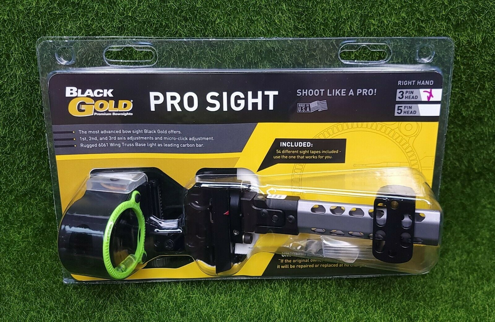 Black Gold Pro Sight 3Pin (.019) Right Hand Bow Sight BGPDT3