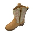 thumbnail image 2 of Nicole Miller Toddler Girls Glitter Embroidered Western Boots, Sizes 7-10, 2 of 5