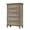 Grey, variant on Modern 5 Drawer Vintage Wooden Dresser Chest, 48 Inch Tall Storage Cabinet with Gold Metal Handles and Sturdy Legs for Bedroom Living Room Hallway Entryway Home Office - Black