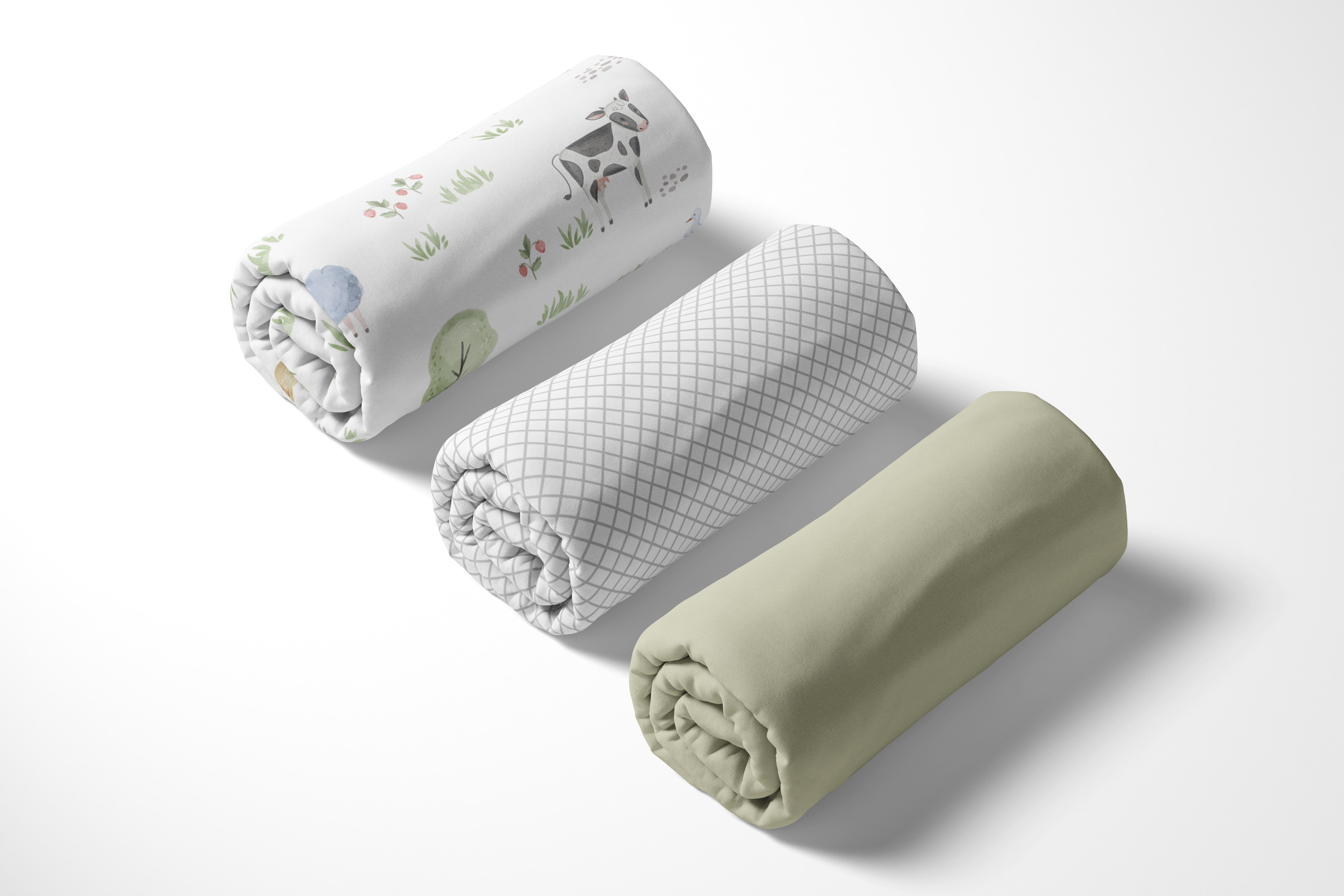 Sweet Jojo Designs Farm Animals Boy, Girl, Unisex/Gender Neutral Fitted Crib Sheets Set 3 Piece