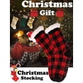 thumbnail image 6 of Fuzzy Socks for Women Slipper Fluffy Buffalo Plaid Cabin Cozy Winter Thick Warm Comfy Sherpa Fleece Sleep Plush Home Grips Socks Christmas White Elephant Gift Stocking Stuffer for Wife Her Teenage-Red, 6 of 6