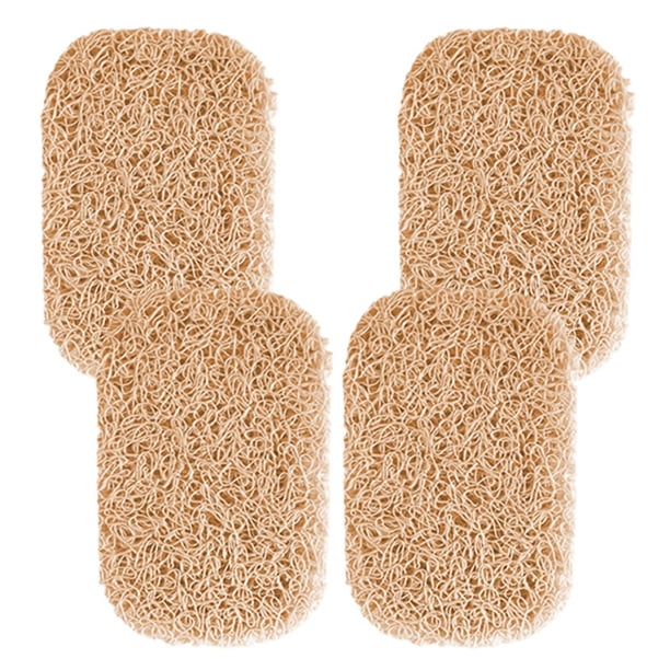 idealhome2016 Jabonera de PVC con autodrenaje, bandeja para jabonera, reposaplatos, almohadilla elevadora para beige