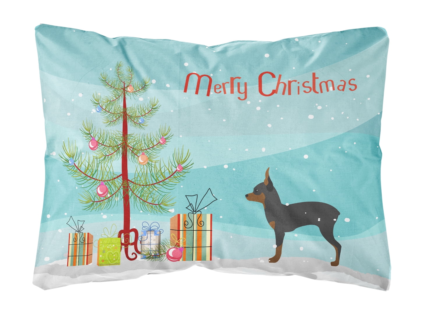 Toy Fox Terrier Merry Christmas Tree Canvas Fabric Decorative Pillow Walmart Com Walmart Com