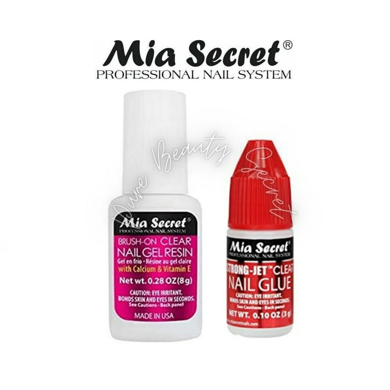 Mia Secret Nail Glue - Brush-On Resin/ Strong Jet Glue/ Activator