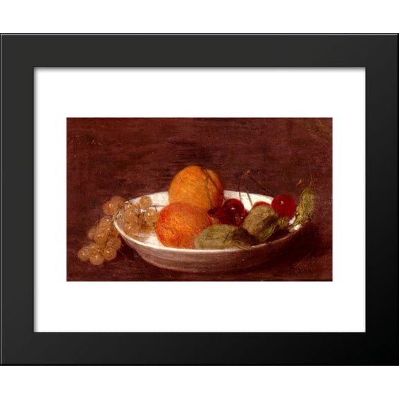 A Bowl Of Fruit 20x24 Framed Art Print by Henri Fantin-Latour