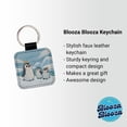 thumbnail image 2 of Kawaii Emperor Penguins Faux Leather Square Keychain, 2 of 7
