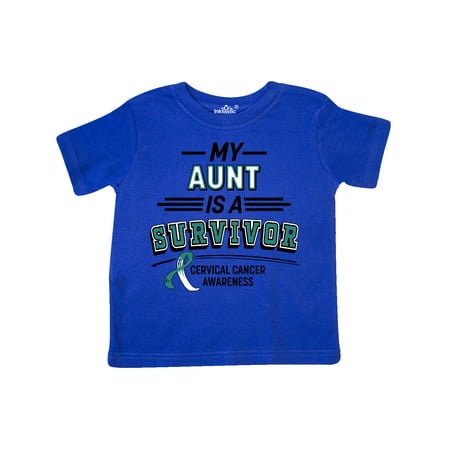 

Inktastic My Aunt is a Survivor Cervical Cancer Awareness Gift Toddler Boy or Toddler Girl T-Shirt