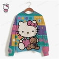 thumbnail image 3 of Sudadera con estampado de gran tamaño para mujer, sudadera holgada de estilo anime de otoño 2024, sudaderas con capucha de alta calidad con estampado de Hello Kitty para niña, 3 of 5