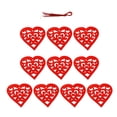 thumbnail image 4 of 10x Adornos Colgantes de Adornos Artesanales perfecl Heart Shape con Florales 80x80x3 mm rojo, 4 of 8