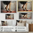 thumbnail image 4 of Designart "Stylish Red And Black High Heels Sleek Silhouette VI" Fashion Floater Framed Wall Art Living Room, 4 of 7