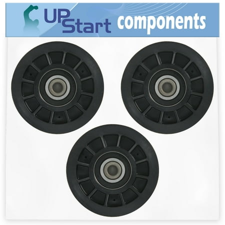 3-Pack 532194327 Flat Idler Pulley Replacement for Husqvarna YTH24K48 (96045003600) Yard Tractor - Compatible with 194327 Pulley