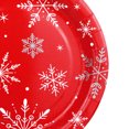 thumbnail image 3 of Christmas Red and White Snowflake Small Paper Plate, 7 in Dia, 12 Count, Tableware Sets, Holiday Time, 3 of 5