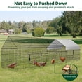 SINGES Large Metal Chicken Coop, 130''x40'' Chicken Cage Hen House with