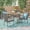Gray, variant on Noble House Reina 5 Piece Wooden Round Patio Dining Set in Gray