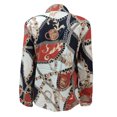thumbnail image 4 of Blusa informal de manga larga con estampado de cuello en V profesional ajustada a la moda de verano para mujer Fridja fksj3021, 4 of 5