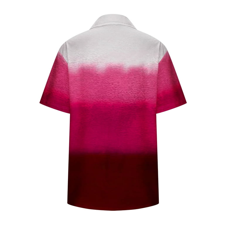 ZQGJB Tie Dye Shirts for Women Casual Button Down Summer Short