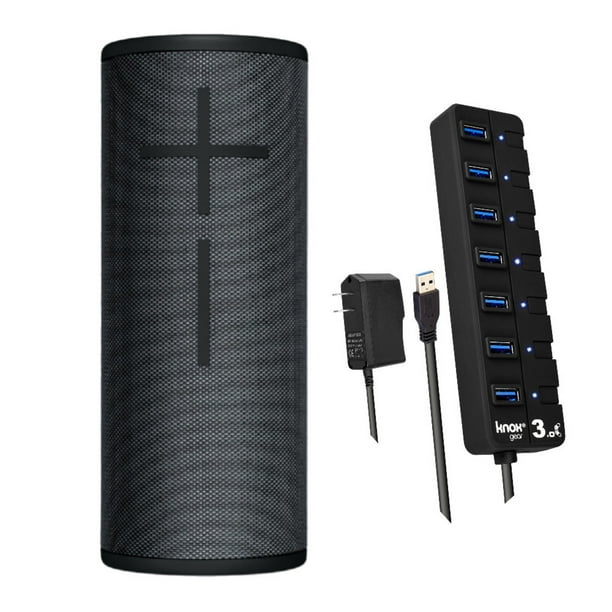 Ultimate Ears BOOM 3 Wireless Bluetooth Speaker (Black) with 7Port USB