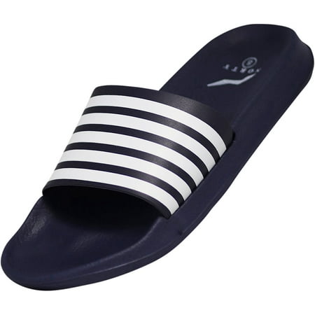 

NORTY Mens Slide Sandals Adult Male Summer Footbed Sandals Navy