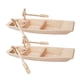 thumbnail image 2 of Wooden Mini Fishing Boat Model Small Boat Ornament for Home Office Desk Decoration (2pcs), 2 of 3