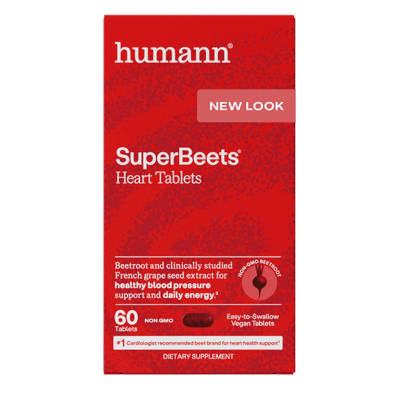 Humann SuperBeets Heart Tablets Smooth Coat 500mg, 60 Count