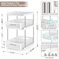 thumbnail image 2 of TAIMASI Pull-Out 3 Tier Bathroom Organizers and Storage, Under Sink Organizer, Kitchen Cabinet Organizer White, 2 (Count), 2 of 8