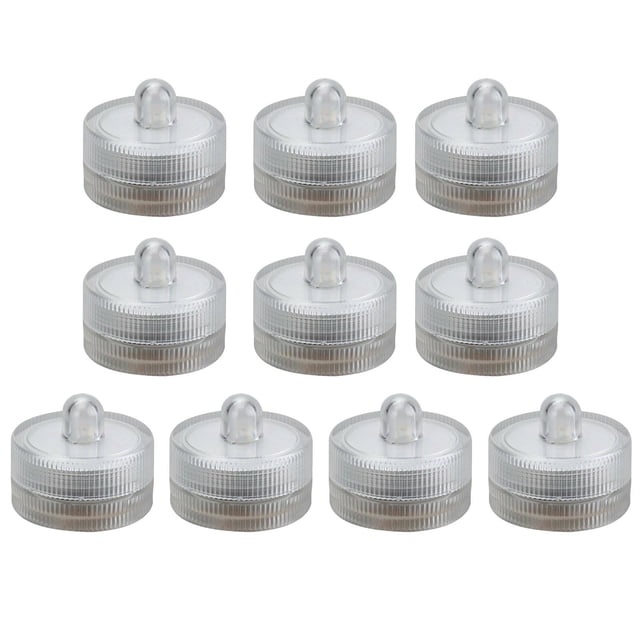 Esquirla 10x Battery Powered Waterproof Submersible LED Tea Light Underwater Candles Yellow Light
