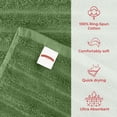 thumbnail image 4 of RIVERSIDE 2 Pack Oversized Bath Sheets 35x70 Soft and Absorbent 600 GSM Ribbed Cotton Towels - Sage, 4 of 9