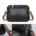 thumbnail image 3 of Police Flag Vintage Crossbody Bag for Women Medium Leather Hobo Bags Shoulder Bag Classic City Leather Satchels, 3 of 8
