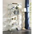 thumbnail image 2 of Pemberly Row Pure Decor Lucite Acrylic Bookcase with 6 Shelf in Clear / Chrome, 2 of 4